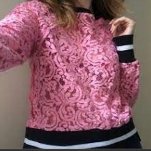 NWOT ZARA PINK LACE TOP - Picture 4 of 8